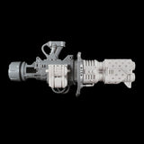 alt="imperial knight thermal cannon assembled on imperial knight gun arm side on view"