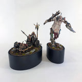 Oval Resin Base Insert Display Plinths - 45mm Tall