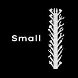 A multi-tool handle with various hand tools molded into its design, shown vertically on a solid black background next to the word 'Small' in white text.