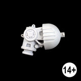 destrier shoulder joint assembled and viewed from one side