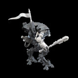 armiger holding a shock baton viewed from the side profile
