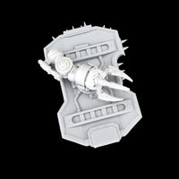alt="chaos armiger breach shield with talon arm attached"
