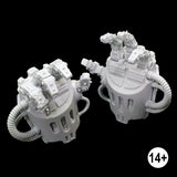 pair of assembled imperial knight melee gauntlets