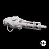 armiger convergence beam cannon fully assembled against black background three quarter view