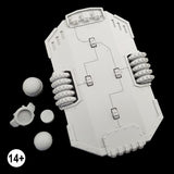imperial knight mining shield partially assembled with mining drills attached