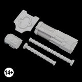 imperial knight volkite Chieorovile unassembled components presented against a black background