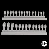 scenic resin soul gems on two sprues of 14, shown face on
