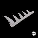 Scenic resin spikes close up of set of 5 spikes that are repeated throughout the set