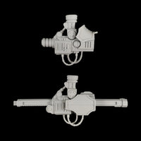 alt="Imperial Knight Resin Combat arm Assembled in two variants"