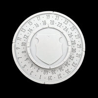 alt="numbered wound trackers with forty numbers, shield design"