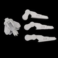 alt="imperial knight jointed claw arm partially assembled to show jaw posing options"