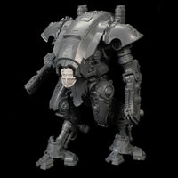 alt="armiger masked skull head shown modelled on a imperial knight armiger model kit"