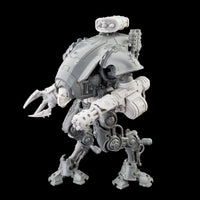 alt="armiger wardog multi-missile launcher shown on an armiger with chain cannon and claw"