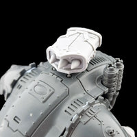 alt="armiger wardog multi-missile launcher close up on top of an armiger"