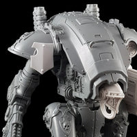 alt="imperial knight armiger shoulder mounted tilt shield, mounted on the right hand shoulder of an armiger close up view"