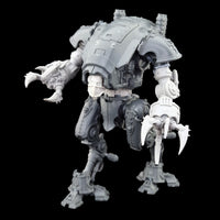alt="pair of chaos armiger combat talons modelled on an armiger with skull head"