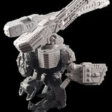 alt="tau broadside battlesuit missile arms assembled on a tau broadside model with additional railgun add-ons shown from side"