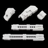 alt="component breakdown of the right hand side tau broadside railgun kit with two barrel options"