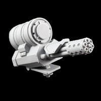 alt="imperial knight canopy mounted gatling cannon assembled right hand view" 