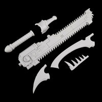 alt="imperial knight chainsword unassembled parts"