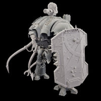 alt="chaos knight star shield modelled on an imperial knight"