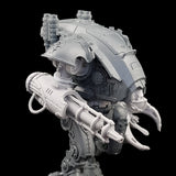 alt="armiger convergence beam cannon assembled on an armiger, with custom skull head and combat claw also from the store"