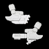 alt="tau crisis battlesuit alternative retracted arms assembled with added missile launcher and ion cannon"