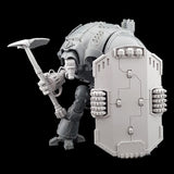 alt="Death Knight of Krieg Entrenching Shovel modelled on and imperial knight with mining shield and krieg head, pick mode"