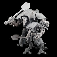 alt="Armiger power shovel of krieg shown with his big brother"