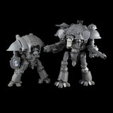 alt="imperial knight double back knee joints height comparison when used on dominus knights compared to a questoris knight"