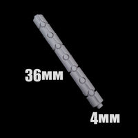 alt="Large Gauss power rod shown with dimensions"
