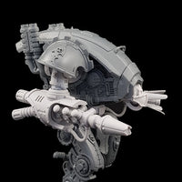 alt="graviton pulsars assembled on imperial knight armiger, right hand three quarter view"
