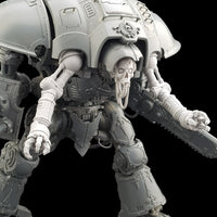 alt="imperial knight genestealer cult mining helping hands assembled on knight with skull head"