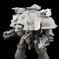 alt="a pair of imperial knight single missile racks mounted on a dominus valiant"