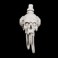 alt="imperial knight skull head assembled face on with cables looped"