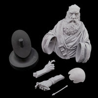 alt="knowledge the Greek cyber philosopher 1/10 scale bust unassembled components"