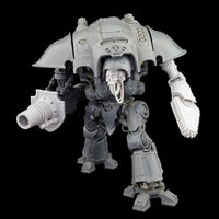 alt="imperial knight battle mortar assembled on knight with chain fist arm"