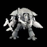 alt="imperial knight mining drill head assembled on imperial knight with loader arm and helping hands, reminiscent of that scene in Aliens. Get your hands off her you bit cha"