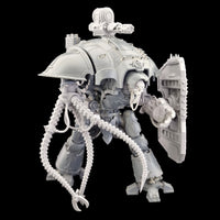 alt="Canopy gatling gun assembled and mounted on the questoris knight carapace"
