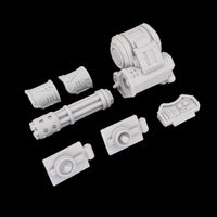 alt="Canopy mounted imperial knight gatling gun unassembled components"
