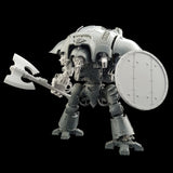 alt="imperial knight power axe being wielded by an imperial knight bearing a round viking shield and skull head"