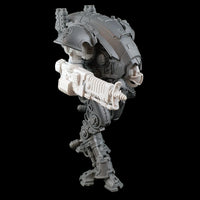 alt="imperial knight armiger wardog shown with attached radiation beamer without gun shield"
