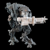 alt="imperial knight armiger wardog shown with attached radiation beamer shown right hand side view"