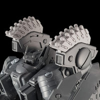 alt="Tau riptide smart missile pods assembled and mounted on a tau riptide battlesuit zoomed in view"