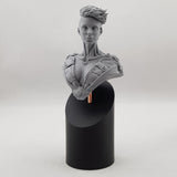 Round Bust Resin Display Plinths - 40 degree slant