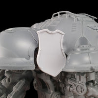 alt="imperial knight dominus shoulder mounted tilt shield mounted on knight"