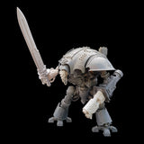 alt="imperial knight longsword being held in a melee gauntlet on an assembled imperial knight, sword raised in its right hand ready to strike"