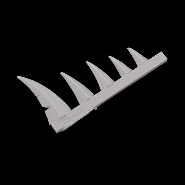 alt="Scenic resin spikes close up of set of 5 spikes that are repeated throughout the set"