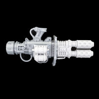 alt="split barrel thermal cannon and fuel cell on knight gun arm"