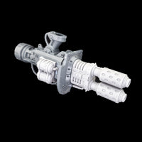 alt="split barrel thermal cannon and fuel cell on knight gun arm"